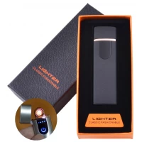 Сенсорная USB зажигалка в подарочной коробке LIGHTER ⚡️ HL-101-3 Black mate