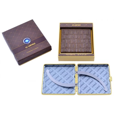 Портсигар в подарочной упаковке GVIPAI (Кожа, на 20 шт) XT-4979-4