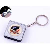 Зажигалка карманная-брелок квадрат США №2312-8