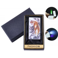 Зажигалка с фонариком в подарочной коробке Тигр (Турбо пламя) №1987-3