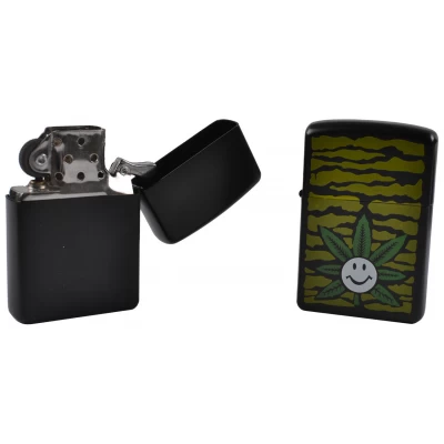 Зажигалка бензиновая Конопля STAR №0886-3