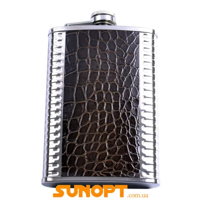 Фляга из пищевой нержавеющей стали обтянута кожей (256мл/9oz.) GDA9