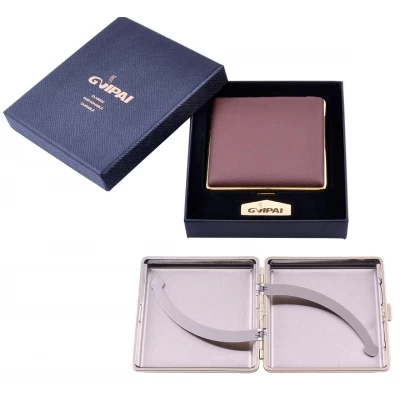 Портсигар в подарочной упаковке GVIPAI (Кожа, на 20 шт) XT-4983-3