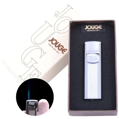 Зажигалка подарочная Jouge (Острое пламя) №4305 Silver