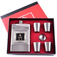 Подарочный набор 6в1 фляга, рюмки, лейка Jack Daniels TZ-03