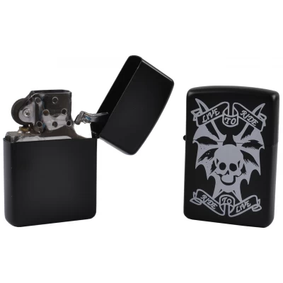 Зажигалка бензиновая STAR Череп с крыльями BS-0887-2 Зажигалка бензиновая STAR Череп с крыльями BS-0887-2