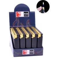 Пластиковая зажигалка пьезо Черная (для рекламы) №157B/600