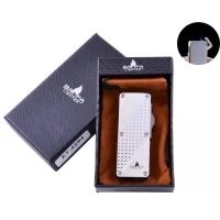 Зажигалка в подарочной коробке BAOFA (Турбо пламя) №4294 Silver
