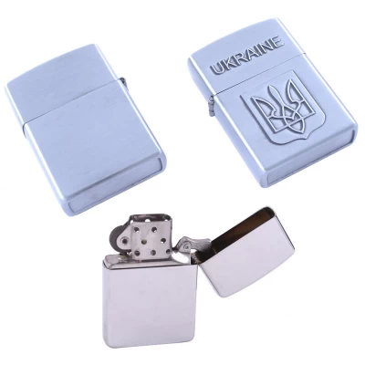 Зажигалка бензиновая герб Украины №4410-2