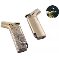 Зажигалка карманная USA (Острое пламя) №4962 Gold