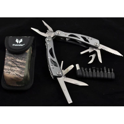 Многофункциональный нож (мультитул) с комплектом бит MT-629 (Черный) Многофункциональный нож (мультитул) с комплектом бит MT-629 (Черный)