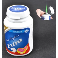 Зажигалка карманная баночка витаминов (турбо пламя) №2273-5