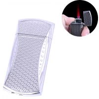 Зажигалка карманная (турбо пламя) №4565 Silver