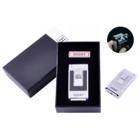 Зажигалка в подарочной коробке HASAT (Острое пламя) №4314 Black
