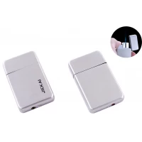 Зажигалка карманная Jiekai (Острое пламя) №HL-100 Silver