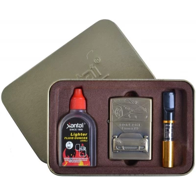 Подарочный набор Porsche Carrera GT 3в1 Зажигалка, бензин, мундштук №4715-8