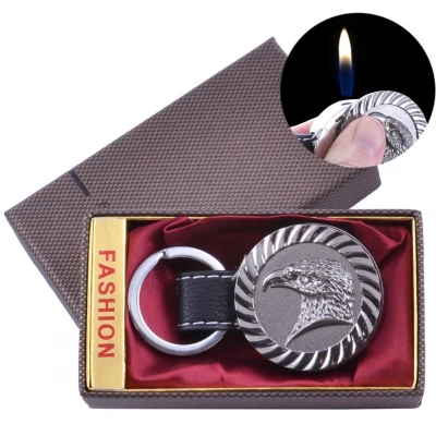 Зажигалка-брелок в подарочной коробке Орел (Обычное пламя) №XT-55 Black