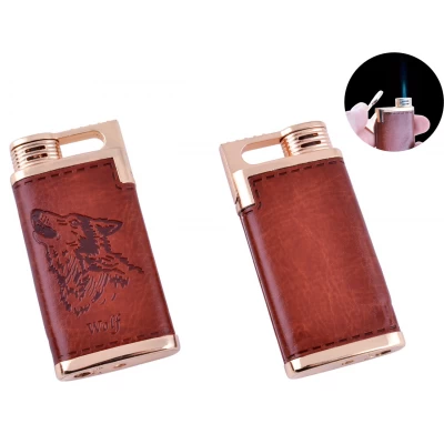 Зажигалка карманная Wolf (Острое пламя, кожа) №4918-2 Зажигалка карманная Wolf (Острое пламя, кожа) №4918-2