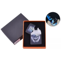 Электроимпульсная зажигалка Волк (USB) №HL-64-1