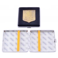 Портсигар кожа Украина (20 шт) YH-02 (Черный)