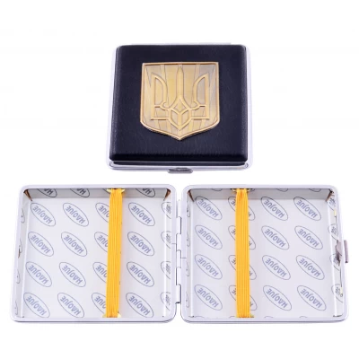 Портсигар кожа Украина (20 шт) YH-02 (Черный) Портсигар кожа Украина (20 шт) YH-02 (Черный)