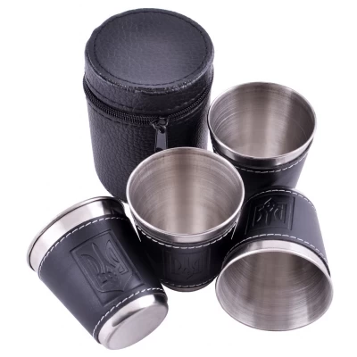 Рюмки обтянутые кожей Герб Украины PM-15