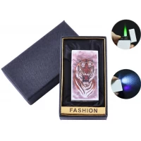 Зажигалка с фонариком в подарочной коробке Тигр (Турбо пламя) №1987-4