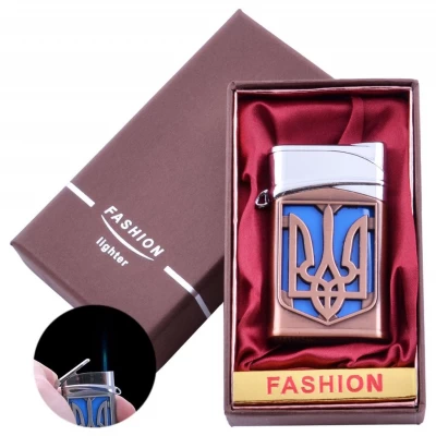 Зажигалка в подарочной коробке Украина (Острое пламя) UA-24 Bronze