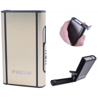 Портсигар с выбросом сигарет (на 10 сигарет) XT-4937 Gold