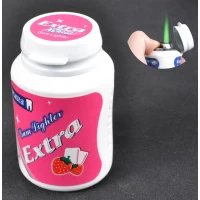 Зажигалка карманная баночка витаминов (турбо пламя) №2273-4