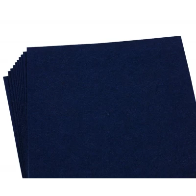 Фетр 20 х 30см, 1,2мм, 10 листов, темно синий Черный Unison (170HQ-059)