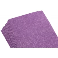 Фоамиран 2мм сиреневый  с глиттером  10листов (8959)