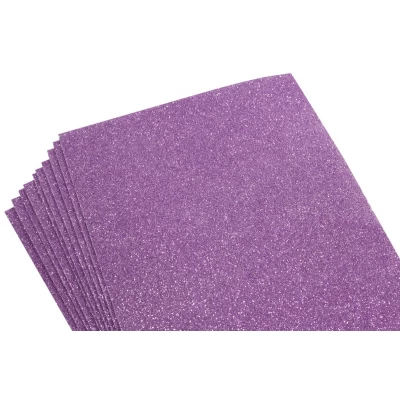 Фоамиран 2мм сиреневый  с глиттером  10листов (8959)