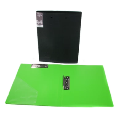 Папка пластиковая на 2-х прижимах с карманом Разноцветный Unicorn (ABH151)