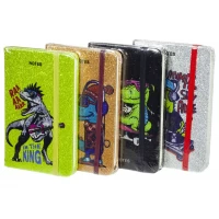 Блокнот на резинці металик 