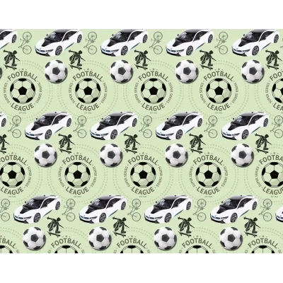 Бумага упаковочная мелованная 80г 10 листов  100 х 70см Зеленый Unison (PVM10-34)