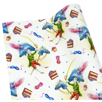 Бумага упаковочная мелованная 80г 10 листов  100 х 70см Разноцветный Unison (PVM10-63)