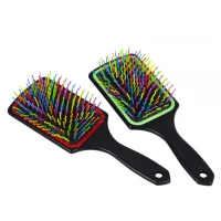 Расческа щетка с цветными зубами, в Орр, 3 цвета, 23,5см Unison (8586*)
