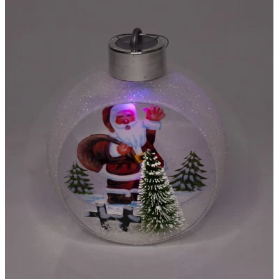 Елочный шар LED  цветной 3D фигура 