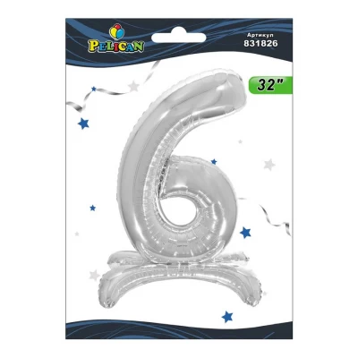 Цифра фольгированная на подставке Pelican 