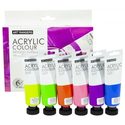 Набор акриловых красок неон 