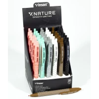 Ручка масляная синяя автомат Vinson Echo  0,7мм soft touch Разноцветный Unison (815)