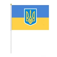 Флаг со штоком полиэстер 30 х 45см Желто-синий Unison (780058)