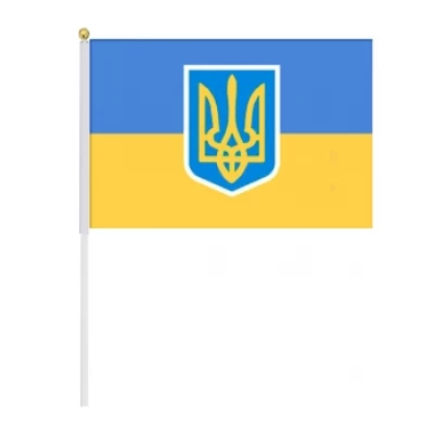 Флаг со штоком полиэстер 30 х 45см Желто-синий Unison (780058)