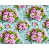 Бумага упаковочная мелованная 80г 10 листов  100 х 70см Розовый Unison (PVM10-220)