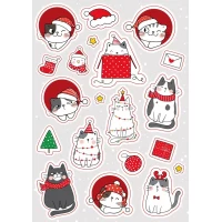 Наклейка новогодняя А5 