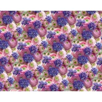 Бумага упаковочная мелованная 80г 10 листов  100 х 70см Разноцветный Unison (PVM10-211)