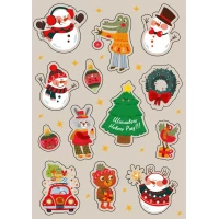 Наклейка новогодняя А5  