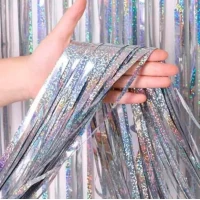 ФОТОЗОНА 2 х 1м, голограмма серебро Серебряный Unison (KUK-2063)