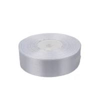Атласная лента 2,5см x 33м Белый Marill (LA2533-01)